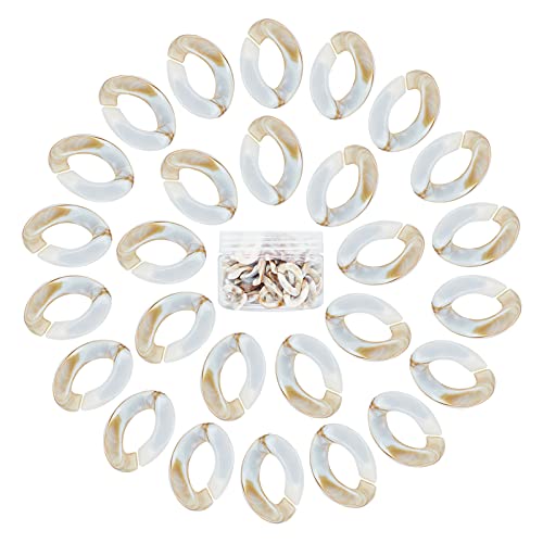 GORGECRAFT 100Pcs / Box Acryl Kettenglieder, Undurchsichtige Verbindungsringe Quick Link-Anschlüsse Für Brillentaschen Ohrring Halskette Schmuck DIY Craft Making, Blumenweiß GORGECRAFT 100Pcs / Box Acryl Kettenglieder, Undurchsichtige Verbindungsringe Quick Link-Anschlüsse Für Brillentaschen Ohrring Halskette Schmuck DIY Craft Making, Blumenweiß von GORGECRAFT