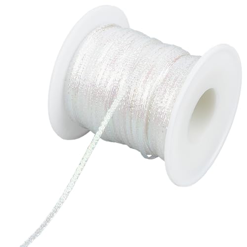 GORGECRAFT 100m Durchsichtige Dreadlock-Schnur 3mm Haarwickelseil Geflochtenes Nylonband Hiphop-Haargummi Metallisches Haar-Flechtband Schnur Mit Glitzernden Kanten Kordel Nähen von Haarverlängerungen GORGECRAFT 100m Durchsichtige Dreadlock-Schnur 3mm Haarwickelseil Geflochtenes Nylonband Hiphop-Haargummi Metallisches Haar-Flechtband Schnur Mit Glitzernden Kanten Kordel Nähen von Haarverlängerungen von GORGECRAFT