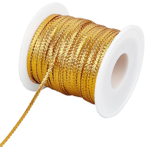GORGECRAFT 100m Gold-Metallic-Dreadlock-Schnur 3mm Haarwickelseil Geflochtenes Nylonband Hiphop-Haargummi Haarflechtband Glitzernde Kantenschnur Glitzernde Kordel Nähen von Haarverlängerungen GORGECRAFT 100m Gold-Metallic-Dreadlock-Schnur 3mm Haarwickelseil Geflochtenes Nylonband Hiphop-Haargummi Haarflechtband Glitzernde Kantenschnur Glitzernde Kordel Nähen von Haarverlängerungen von GORGECRAFT