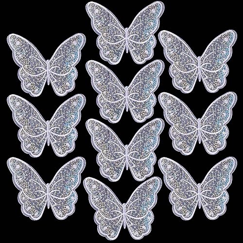 GORGECRAFT 10Stk Schmetterlings-Stickerei-Aufnäher Zum Weiße Pailletten-Schmetterlings-Aufnäher Polyester-Ornament-Zubehör Für Hochzeitskleid Kleidung Kleid Hut Jeans Nähen Applikation GORGECRAFT 10Stk Schmetterlings-Stickerei-Aufnäher Zum Weiße Pailletten-Schmetterlings-Aufnäher Polyester-Ornament-Zubehör Für Hochzeitskleid Kleidung Kleid Hut Jeans Nähen Applikation von GORGECRAFT