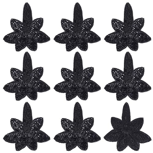 GORGECRAFT 10Stk Schwarzer Spitzen-Blumenaufnäher Mit Pailletten Blumenaufnäher Glitzer-Gaze-Stickerei Ornamente Spitzen-Pailletten Aufnäher Hochzeit Brautkleid Bestickte Applikationen Nähen Basteln GORGECRAFT 10Stk Schwarzer Spitzen-Blumenaufnäher Mit Pailletten Blumenaufnäher Glitzer-Gaze-Stickerei Ornamente Spitzen-Pailletten Aufnäher Hochzeit Brautkleid Bestickte Applikationen Nähen Basteln von GORGECRAFT