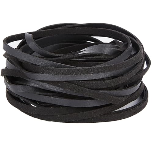 GORGECRAFT 10m Flaches Lederband 5mm Breit Litschi-Genarbtes Kunstleder-Besatzband Weiche PU-Lederstreifen Lederschnur Schnur Für DIY Gürtel Armband Schmuckherstellung Kissendekoration Schwarz GORGECRAFT 10m Flaches Lederband 5mm Breit Litschi-Genarbtes Kunstleder-Besatzband Weiche PU-Lederstreifen Lederschnur Schnur Für DIY Gürtel Armband Schmuckherstellung Kissendekoration Schwarz von GORGECRAFT