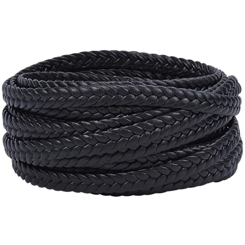 GORGECRAFT 10mm Breites Flaches Geflochtenes Lederband 5 m PU Lederschnur Schwarze Kunstlederbandstreifen 3mm Dicke Kunstlederfäden Seil Für Armbänder Fußkettchen Bolo Krawatten Halsketten Schmuckhers GORGECRAFT 10mm Breites Flaches Geflochtenes Lederband 5 m PU Lederschnur Schwarze Kunstlederbandstreifen 3mm Dicke Kunstlederfäden Seil Für Armbänder Fußkettchen Bolo Krawatten Halsketten Schmuckhers von GORGECRAFT