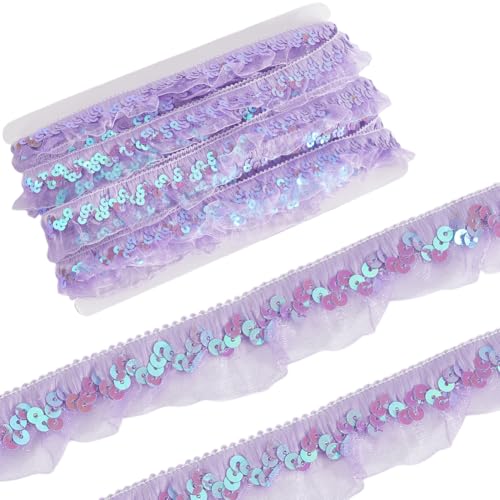 GORGECRAFT 11 m Lila Plissiertes Netz Stretch Fransenband Elastisches Organza Stoffband 3cm Geraffte Rüschen Pailletten Chiffon Spitzenrandbesatz Für Stoffhandwerk Nähen Bestickte Hochzeits Und Party GORGECRAFT 11 m Lila Plissiertes Netz Stretch Fransenband Elastisches Organza Stoffband 3cm Geraffte Rüschen Pailletten Chiffon Spitzenrandbesatz Für Stoffhandwerk Nähen Bestickte Hochzeits Und Party von GORGECRAFT