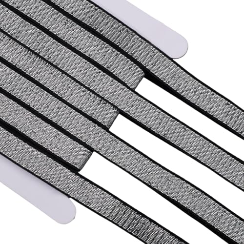 GORGECRAFT 11 m X 15mm Metallisch Glitzerndes Gummiband Silbernes Stretchband Schwarzes Elastisches Gurtband Polyestergürtel Für Heimwerker Nähen Basteln Stirnband Hosenbund Kleidung Verzierungen Zube GORGECRAFT 11 m X 15mm Metallisch Glitzerndes Gummiband Silbernes Stretchband Schwarzes Elastisches Gurtband Polyestergürtel Für Heimwerker Nähen Basteln Stirnband Hosenbund Kleidung Verzierungen Zube von GORGECRAFT