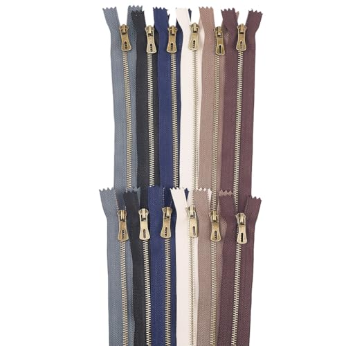 GORGECRAFT 12 Stück 6 Farben Metall Nähreißverschluss Nr. 3 Verschiedene Bunte Antik Bronze Legierung Robuster Nylonverschluss Trennende Ersatzreißverschlüsse Für Heimwerker Jacken Geldbörsen Taschen von GORGECRAFT