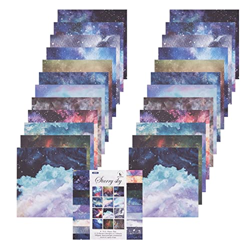 GORGECRAFT 12 Styles Gemusterter Papierblock Sammelalbum-Papierpaket 24 Blatt Einseitige Papierkollektion Sternenhimmel-Themen-Dekorative Seite Album-Hintergrund-Karton-Bastelpapier GORGECRAFT 12 Styles Gemusterter Papierblock Sammelalbum-Papierpaket 24 Blatt Einseitige Papierkollektion Sternenhimmel-Themen-Dekorative Seite Album-Hintergrund-Karton-Bastelpapier von GORGECRAFT