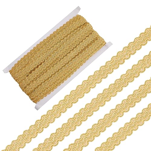 GORGECRAFT 12 m Metallgeflecht-Spitzenbesatz 15 mm Breit Goldfarbene Gimpe Gewebter Tausendfüßler Verziertes Kantenband Polsterstoff Fransen Verzierungsbesatz Für Kostüme DIY Basteln Nähen Dekor GORGECRAFT 12 m Metallgeflecht-Spitzenbesatz 15 mm Breit Goldfarbene Gimpe Gewebter Tausendfüßler Verziertes Kantenband Polsterstoff Fransen Verzierungsbesatz Für Kostüme DIY Basteln Nähen Dekor von GORGECRAFT
