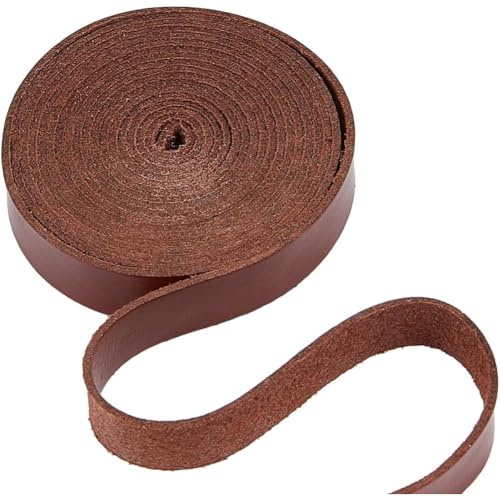 GORGECRAFT 12.5mm Breites Flaches Lederband 200cm Lederstreifen 1.2mm Dick Glänzendes Kunstleder Riemenfäden Saiten Für DIY-Handwerk Gitarrengürtel Stiefel Spitzenherstellung Flechtseile Sattelbraun GORGECRAFT 12.5mm Breites Flaches Lederband 200cm Lederstreifen 1.2mm Dick Glänzendes Kunstleder Riemenfäden Saiten Für DIY-Handwerk Gitarrengürtel Stiefel Spitzenherstellung Flechtseile Sattelbraun von GORGECRAFT
