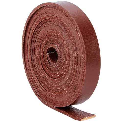 GORGECRAFT 12.5mm X 2m Flaches Lederband Aus Vollnarbigem Büffelleder 2mm Dicke Rindslederstreifen Flechtfaden Seil Für Armbänder Halsketten Gürtel Stiefel Spitze DIY-Handwerk Kokosnuss Braun GORGECRAFT 12.5mm X 2m Flaches Lederband Aus Vollnarbigem Büffelleder 2mm Dicke Rindslederstreifen Flechtfaden Seil Für Armbänder Halsketten Gürtel Stiefel Spitze DIY-Handwerk Kokosnuss Braun von GORGECRAFT