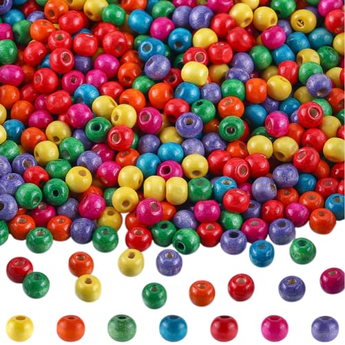 GORGECRAFT 1200 Stück 8mm Holz Abstandshalter Lose Perlen Bunte Holzperlen Rund Natürlich Bemalt Großpackung Gemischte Farben 3mm Lochkugeln Für Die Herstellung von Lapidarium Armbändern DIY GORGECRAFT 1200 Stück 8mm Holz Abstandshalter Lose Perlen Bunte Holzperlen Rund Natürlich Bemalt Großpackung Gemischte Farben 3mm Lochkugeln Für Die Herstellung von Lapidarium Armbändern DIY von GORGECRAFT