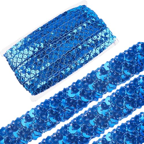 GORGECRAFT 13m X 2cm Flacher Blauer Paillettenbesatz Paillettenstreifen 3 Reihen Paillettenrolle Paillettenbandbesatz Metallische Paillettenrolle Für Kleid Schmuckherstellung Stirnband Nähen GORGECRAFT 13m X 2cm Flacher Blauer Paillettenbesatz Paillettenstreifen 3 Reihen Paillettenrolle Paillettenbandbesatz Metallische Paillettenrolle Für Kleid Schmuckherstellung Stirnband Nähen von GORGECRAFT