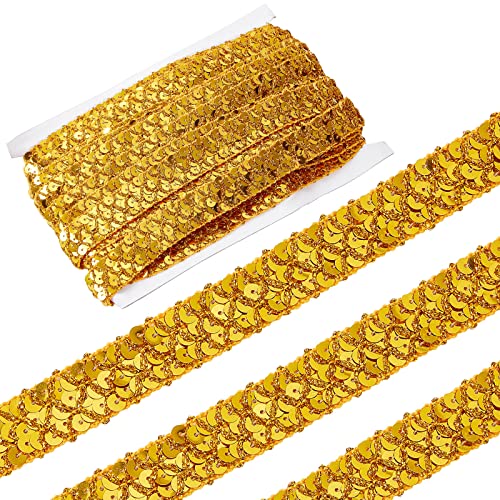 GORGECRAFT 14 Yds 0.78" Gold Pailletten Borte Spitzenband Geflecht Pailletten Perlen Glitzerband Paillettenstreifen Paillettenrolle Zum Nähen von Weihnachtshandwerk Verzierungen Kostüm Zubehör GORGECRAFT 14 Yds 0.78" Gold Pailletten Borte Spitzenband Geflecht Pailletten Perlen Glitzerband Paillettenstreifen Paillettenrolle Zum Nähen von Weihnachtshandwerk Verzierungen Kostüm Zubehör von GORGECRAFT