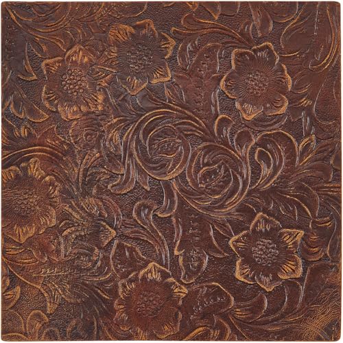 GORGECRAFT 15 × 15cm Große Beulenförmige Echtlederplatten Mit Floraler Textur 1.8mm Dicke Vorgeschnittene Lederstücke Sattelbraunes Bedrucktes Rindslederblatt Crazy Horse Lederstoff Für DIY Schleifen GORGECRAFT 15 × 15cm Große Beulenförmige Echtlederplatten Mit Floraler Textur 1.8mm Dicke Vorgeschnittene Lederstücke Sattelbraunes Bedrucktes Rindslederblatt Crazy Horse Lederstoff Für DIY Schleifen von GORGECRAFT