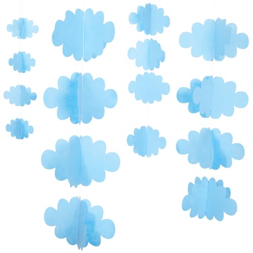 GORGECRAFT 16 Stück 4 Stile Blaue Wolken Party Dekoration Filz Künstliche 3D Wolken Ornamente Requisiten Hängende Decken Und Wanddekorationen Für Kunstbühnen Hochzeiten Brautpartys Schlafzimmer Kinde GORGECRAFT 16 Stück 4 Stile Blaue Wolken Party Dekoration Filz Künstliche 3D Wolken Ornamente Requisiten Hängende Decken Und Wanddekorationen Für Kunstbühnen Hochzeiten Brautpartys Schlafzimmer Kinde von GORGECRAFT