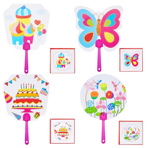 GORGECRAFT 16 Stück 4 Stile Handfächer Aus Papier Schmetterlings Blumen Kuchen Schloss Muster Eine Seite Blanko Handfächer Mit Kunststoffgriff Für Kirche Hochzeit Partys Klassenzimmer DIY Malfächer GORGECRAFT 16 Stück 4 Stile Handfächer Aus Papier Schmetterlings Blumen Kuchen Schloss Muster Eine Seite Blanko Handfächer Mit Kunststoffgriff Für Kirche Hochzeit Partys Klassenzimmer DIY Malfächer von GORGECRAFT