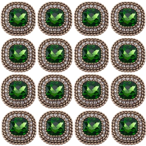 GORGECRAFT 16Stk Strass-Ösenknöpfe 24mm Smaragdknöpfe Hellgoldene Quadratisch Geschliffene Strasssteine Vintage-Kupfer Hohler Metallschaft Nähmantelknöpfe Für Uniformen Anzüge Blazer Mäntel Jacken GORGECRAFT 16Stk Strass-Ösenknöpfe 24mm Smaragdknöpfe Hellgoldene Quadratisch Geschliffene Strasssteine Vintage-Kupfer Hohler Metallschaft Nähmantelknöpfe Für Uniformen Anzüge Blazer Mäntel Jacken von GORGECRAFT