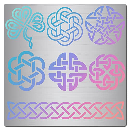 GORGECRAFT 16cm Keltisch Knoten Metall Schablone Wikinger Symbol Knoten Muster Vorlagen Wiederverwendbare Edelstahl Malschablonen Tagebuch Schilder Für Holzverbrennung Gravur Wandzeichnung Handwerk GORGECRAFT 16cm Keltisch Knoten Metall Schablone Wikinger Symbol Knoten Muster Vorlagen Wiederverwendbare Edelstahl Malschablonen Tagebuch Schilder Für Holzverbrennung Gravur Wandzeichnung Handwerk von GORGECRAFT