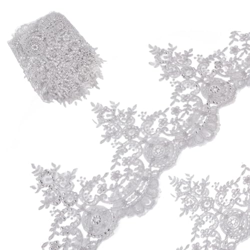 GORGECRAFT 2,7 m breit, 22,9 cm breit, metallische Venedig-Bordüre, Pailletten-Blumenstickerei, Spitzenband, Applikation, Nähen, Spitzenbesatz, Blumenspitze, Kronenrand für Stoff, bestickt, Hochzeit, GORGECRAFT 2,7 m breit, 22,9 cm breit, metallische Venedig-Bordüre, Pailletten-Blumenstickerei, Spitzenband, Applikation, Nähen, Spitzenbesatz, Blumenspitze, Kronenrand für Stoff, bestickt, Hochzeit, von GORGECRAFT