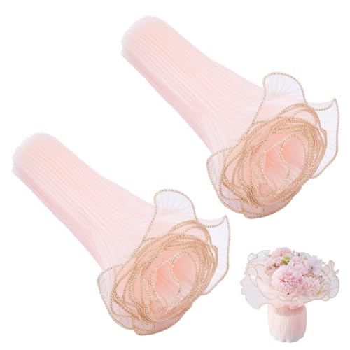 GORGECRAFT 2 Beutel 9 Yards Rosa Organza-Blumenverpackungsnetzpapier 27~30cm zerknittertes Gewelltes Netzgewebegarn Verpackungspapier Für Frische Blumensträuße Für Hochzeit Valentinstag Muttertag GORGECRAFT 2 Beutel 9 Yards Rosa Organza-Blumenverpackungsnetzpapier 27~30cm zerknittertes Gewelltes Netzgewebegarn Verpackungspapier Für Frische Blumensträuße Für Hochzeit Valentinstag Muttertag von GORGECRAFT