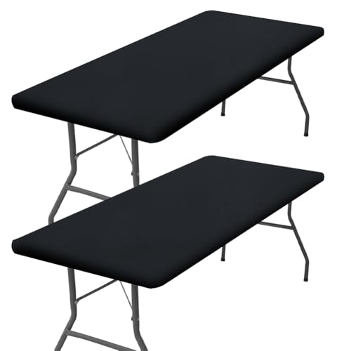 GORGECRAFT 2 Packung Rechteckige Picknick Tischdecke Wasserdicht Elastisch Polyester Tischdecke Passend Für 6 Fuß Klapptische Abwischbare Und Waschbare Tischdecken Für Camping Bankette Im Freien GORGECRAFT 2 Packung Rechteckige Picknick Tischdecke Wasserdicht Elastisch Polyester Tischdecke Passend Für 6 Fuß Klapptische Abwischbare Und Waschbare Tischdecken Für Camping Bankette Im Freien von GORGECRAFT