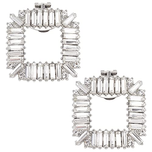 GORGECRAFT 2 STÜCKE Silber Schuhclip Schuhe Schmuck Dekoration Quadratische Kristall Schuhschnalle Mit Kristall Strass Für Hochzeit Party Schuhe Dekoration GORGECRAFT 2 STÜCKE Silber Schuhclip Schuhe Schmuck Dekoration Quadratische Kristall Schuhschnalle Mit Kristall Strass Für Hochzeit Party Schuhe Dekoration von GORGECRAFT