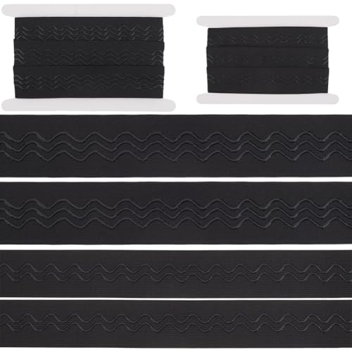GORGECRAFT 2 Stil: Schwarzes Rutschfestes Gummiband Aus Silikon Inklusive 2.5 Yards X 38mm Doppelwellen Stretchband Aus Gummi Und 2.5 m X 40mm 3 Wellenstreifen Aus Silikon Polyester Gurtband Für Heimw GORGECRAFT 2 Stil: Schwarzes Rutschfestes Gummiband Aus Silikon Inklusive 2.5 Yards X 38mm Doppelwellen Stretchband Aus Gummi Und 2.5 m X 40mm 3 Wellenstreifen Aus Silikon Polyester Gurtband Für Heimw von GORGECRAFT