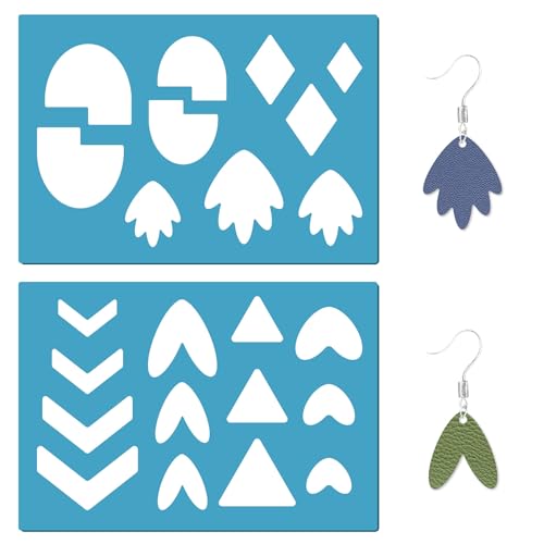 GORGECRAFT 2 Stile Boho-Schmuck-Formschablone Pfeil Liebe Herz böhmische Ohrringe Schablonen wiederverwendbare Malschablone für Schmuckherstellung DIY Handwerk Scrapbooking Kartenherstellung 8,9 x 13 von GORGECRAFT