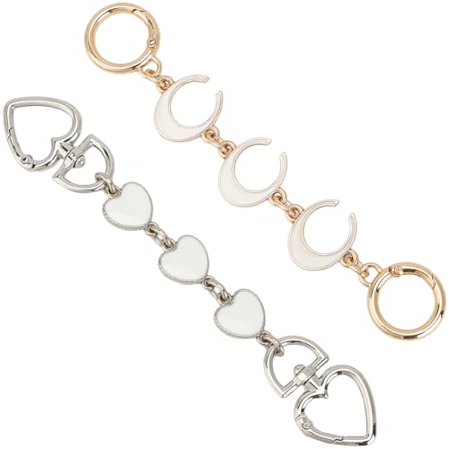 GORGECRAFT 2 Stück 2 Stile Geldbörsen Verlängerungskette Gold/Silber Metall Herz Mond Taschengurt Verlängerung Schulter/Crossbody Tasche Kurzer Griff Ersatz Geldbörsen Anhänger Zubehör Für Handtasche GORGECRAFT 2 Stück 2 Stile Geldbörsen Verlängerungskette Gold/Silber Metall Herz Mond Taschengurt Verlängerung Schulter/Crossbody Tasche Kurzer Griff Ersatz Geldbörsen Anhänger Zubehör Für Handtasche von GORGECRAFT