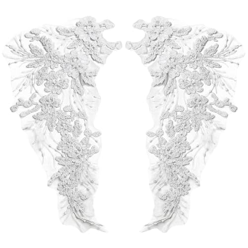 GORGECRAFT 2 Stück Graue Pailletten 3D Blumenstickerei Mit Perlen Zum Aufnähen Blumenapplikation 40 x 23cm Glitzer Kragendekoration Spitze Für Hochzeit Kostüm Kleid Nähen DIY Kleidungszubehör GORGECRAFT 2 Stück Graue Pailletten 3D Blumenstickerei Mit Perlen Zum Aufnähen Blumenapplikation 40 x 23cm Glitzer Kragendekoration Spitze Für Hochzeit Kostüm Kleid Nähen DIY Kleidungszubehör von GORGECRAFT