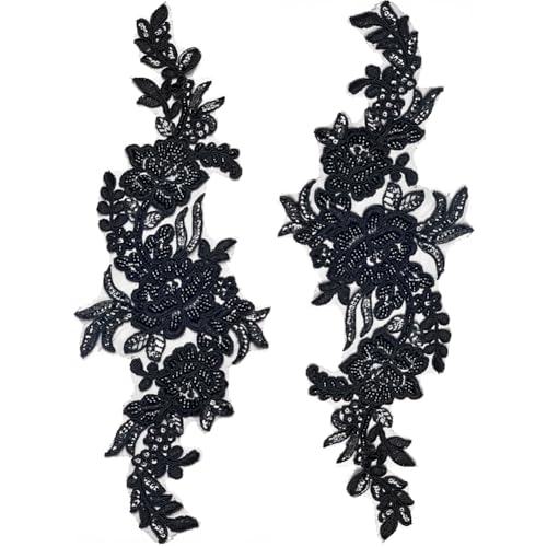 GORGECRAFT 2 Stück Schwarze 3D-Blumen-Spitzen-Applikation Stickerei Blumen-Aufnäher Florales Aufnäher-Stickerei-Spitzen-Aufnäher Für Hochzeitskleid Kleidung Kragen Kopfbedeckung Dekorieren DIY Nähen GORGECRAFT 2 Stück Schwarze 3D-Blumen-Spitzen-Applikation Stickerei Blumen-Aufnäher Florales Aufnäher-Stickerei-Spitzen-Aufnäher Für Hochzeitskleid Kleidung Kragen Kopfbedeckung Dekorieren DIY Nähen von GORGECRAFT