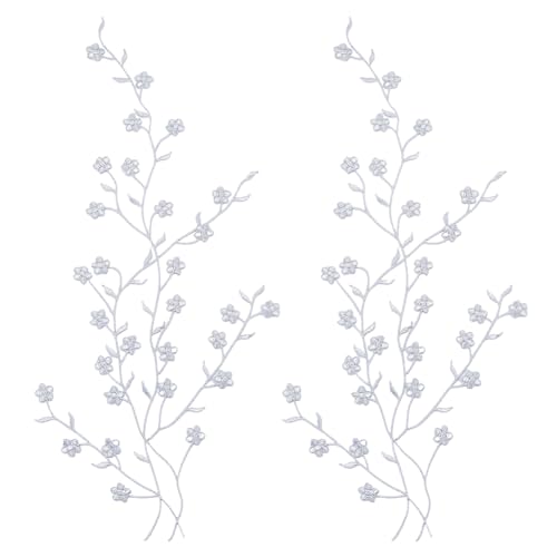 GORGECRAFT 2 Stück Silberne Blumenflicken Pflaumenfarben Zum Aufnähen Und Aufbügeln Stickapplikationen Florale Baumwollverzierungen Für Hochzeitskleid Kleidung Uniform Rucksack Jacke Hose Zubehör DIY GORGECRAFT 2 Stück Silberne Blumenflicken Pflaumenfarben Zum Aufnähen Und Aufbügeln Stickapplikationen Florale Baumwollverzierungen Für Hochzeitskleid Kleidung Uniform Rucksack Jacke Hose Zubehör DIY von GORGECRAFT