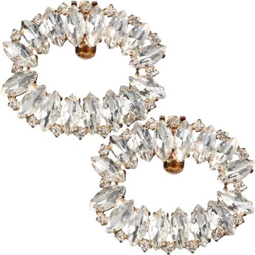 GORGECRAFT 2 Stück Strass-Schuhclips Für Hochzeiten Abnehmbarer Schuhschnallenclip 58 x 50 mm Oval Elegante Kristall-Schuhdekoration Schuhe Schmuckdekoration Für Flache Absätze Hüte Kleider Clutches GORGECRAFT 2 Stück Strass-Schuhclips Für Hochzeiten Abnehmbarer Schuhschnallenclip 58 x 50 mm Oval Elegante Kristall-Schuhdekoration Schuhe Schmuckdekoration Für Flache Absätze Hüte Kleider Clutches von GORGECRAFT