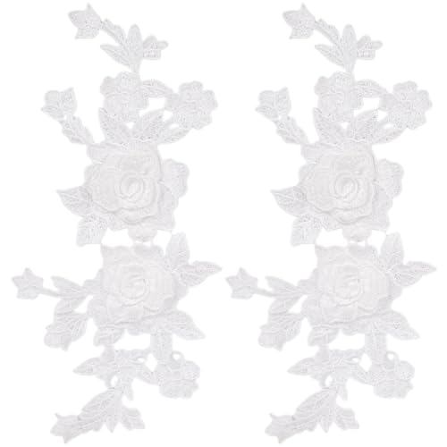GORGECRAFT 2 Stück Weiße Blumen Spitzen Applikation Im Boho Stil Vintage Rose Bestickt Zum Aufnähen Retro Blumenpaar Polyester Ornament Für Hochzeitskleid Hut Tasche Jeans Schuhe Kleidung Bastelzubehö GORGECRAFT 2 Stück Weiße Blumen Spitzen Applikation Im Boho Stil Vintage Rose Bestickt Zum Aufnähen Retro Blumenpaar Polyester Ornament Für Hochzeitskleid Hut Tasche Jeans Schuhe Kleidung Bastelzubehö von GORGECRAFT