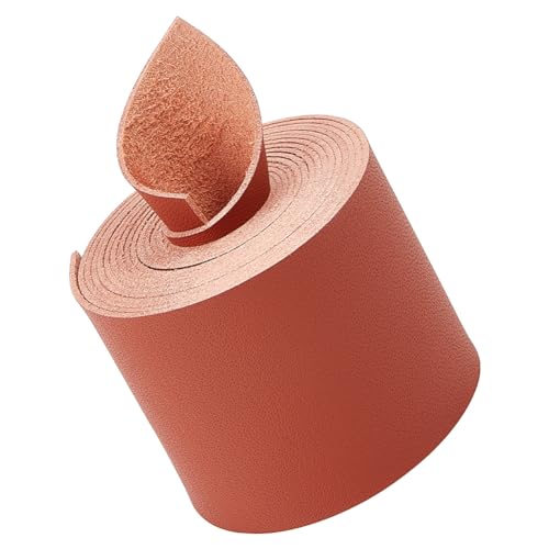 GORGECRAFT 2 Zoll Breite Vollnarbige Braune Lederriemen 78 Zoll Langes Flaches Lederband 1.2mm Dicke Einseitige Kunstlederstreifen Für DIY-Handwerk Schmuck Verpackung Flechten Fäden Gürtel von GORGECRAFT