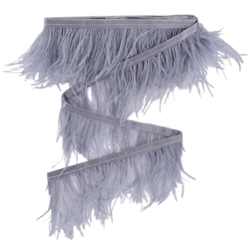 GORGECRAFT 2 m Straußenfederbesatz Fransenband Quaste Spitzenkantenbesatz Mit Satinband Zum Nähen DIY Lateinamerikanische Kleider Hochzeiten Basteln Kostüme Vorhänge Weihnachtsfeier-Dekoration Grau GORGECRAFT 2 m Straußenfederbesatz Fransenband Quaste Spitzenkantenbesatz Mit Satinband Zum Nähen DIY Lateinamerikanische Kleider Hochzeiten Basteln Kostüme Vorhänge Weihnachtsfeier-Dekoration Grau von GORGECRAFT