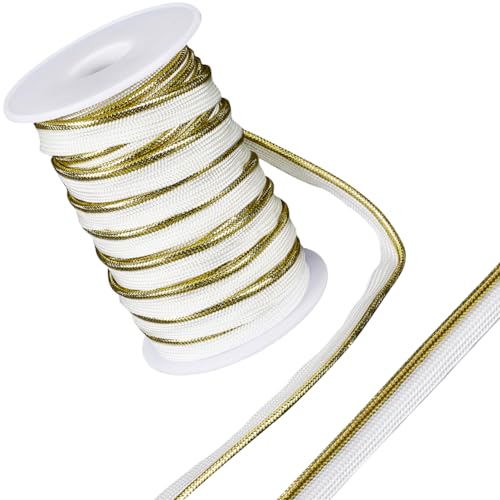 GORGECRAFT 20 Meter Goldene Paspelborte Mit Metallischer Lippe 12mm Breites Schrägband Kordel Kantenbesatz Zum Nähen von Kleidung Kissen Lampen Vorhängen Heimdekoration Polstern GORGECRAFT 20 Meter Goldene Paspelborte Mit Metallischer Lippe 12mm Breites Schrägband Kordel Kantenbesatz Zum Nähen von Kleidung Kissen Lampen Vorhängen Heimdekoration Polstern von GORGECRAFT