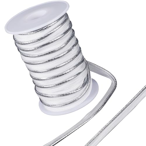 GORGECRAFT 20 Meter Silberne Paspelborte Mit Metallischer Lippe 12mm Breites Schrägband Kordel Kantenbesatz Zum Nähen von Kleidung Kissen Lampen Vorhängen Heimdekoration Polstern GORGECRAFT 20 Meter Silberne Paspelborte Mit Metallischer Lippe 12mm Breites Schrägband Kordel Kantenbesatz Zum Nähen von Kleidung Kissen Lampen Vorhängen Heimdekoration Polstern von GORGECRAFT