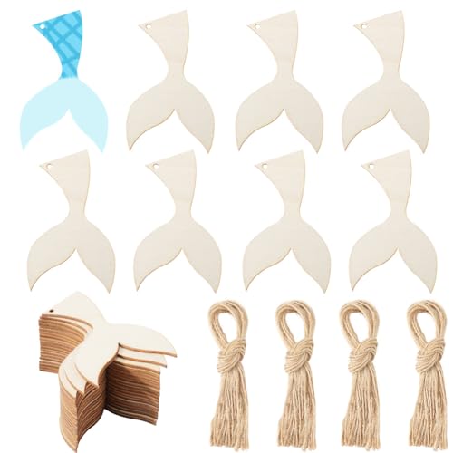 GORGECRAFT 20 Stück Meerjungfrauenschwanz Förmige Blanke Holzausschnitte 10x6cm Unfertige Holzscheiben Mit Loch Holzanhänger Mit 20 Stück Hanfseilen Hängende Ornamente Für Heimwerker Basteln Strand N GORGECRAFT 20 Stück Meerjungfrauenschwanz Förmige Blanke Holzausschnitte 10x6cm Unfertige Holzscheiben Mit Loch Holzanhänger Mit 20 Stück Hanfseilen Hängende Ornamente Für Heimwerker Basteln Strand N von GORGECRAFT
