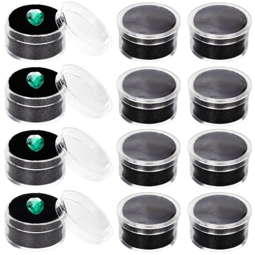 GORGECRAFT 20 Stück Mini Schaubox Für Lose Diamanten Und Edelsteine Leer Runde Schmuckschatulle Durchsichtiger Druckdeckel Schwarzer Behälterhalter Mit Schwammfüllung Und Kunststoff Aufbewahrungsbox GORGECRAFT 20 Stück Mini Schaubox Für Lose Diamanten Und Edelsteine Leer Runde Schmuckschatulle Durchsichtiger Druckdeckel Schwarzer Behälterhalter Mit Schwammfüllung Und Kunststoff Aufbewahrungsbox von GORGECRAFT