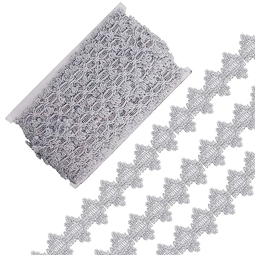 GORGECRAFT 20 Yard 34 mm Silberner Gimp-Zopfbesatz Metallische Kantenbesätze Verzierung Blumenmuster Spitzenbänder Zum Nähen Hochzeit Brautkleidung Schmuck Zubehör Lampenschirm Heim-DIY-Kunsthandwerk GORGECRAFT 20 Yard 34 mm Silberner Gimp-Zopfbesatz Metallische Kantenbesätze Verzierung Blumenmuster Spitzenbänder Zum Nähen Hochzeit Brautkleidung Schmuck Zubehör Lampenschirm Heim-DIY-Kunsthandwerk von GORGECRAFT