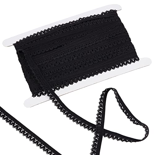 GORGECRAFT 20 Yard Elastischer Spitzenbesatz 13mm Breite Schwarze Stretchkanten Dessous Einfassung Besatz Gurtband Gehäkelte Spitze Kordelband Für Heimwerker Nähen Kleidungsstück Geschenkverpackungs GORGECRAFT 20 Yard Elastischer Spitzenbesatz 13mm Breite Schwarze Stretchkanten Dessous Einfassung Besatz Gurtband Gehäkelte Spitze Kordelband Für Heimwerker Nähen Kleidungsstück Geschenkverpackungs von GORGECRAFT