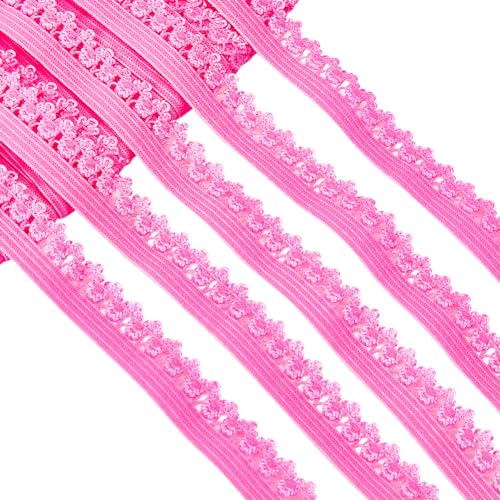 GORGECRAFT 20 Yard Rüschenkante Dehnbar 13mm Breit Elastische Picot-Spitzenkante Dessous-Gurtband Gehäkelte Spitzenkordel Band Zum Selbermachen Nähen Basteln Verzierungen Kleidungsstücken Tief Rosa GORGECRAFT 20 Yard Rüschenkante Dehnbar 13mm Breit Elastische Picot-Spitzenkante Dessous-Gurtband Gehäkelte Spitzenkordel Band Zum Selbermachen Nähen Basteln Verzierungen Kleidungsstücken Tief Rosa von GORGECRAFT