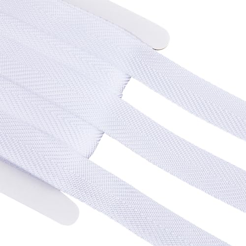 GORGECRAFT 20 Yard Schrägband 22 mm Breit Buchbinde-Stirnbänder Weiß Flaches Buchbindeband Fischgrätenmuster Gurtband Besatz Buchherstellung Köperband Für Heimwerker Anfänger Buchreparatur Dekor GORGECRAFT 20 Yard Schrägband 22 mm Breit Buchbinde-Stirnbänder Weiß Flaches Buchbindeband Fischgrätenmuster Gurtband Besatz Buchherstellung Köperband Für Heimwerker Anfänger Buchreparatur Dekor von GORGECRAFT