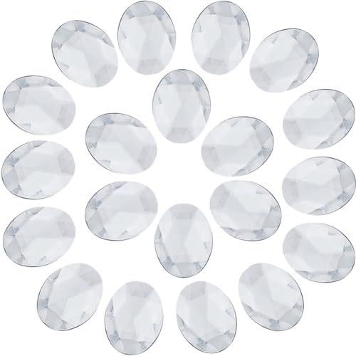 GORGECRAFT 20Stk Ovale Acryl-Strasssteine Mit Flacher Rückseite Facettierte Strass-Edelsteine Kunststoff-Juwelen Verzierungen Für Kleiderzubehör Schmuckherstellung Kostüm Kleidung DIY Weiß 40x30 mm GORGECRAFT 20Stk Ovale Acryl-Strasssteine Mit Flacher Rückseite Facettierte Strass-Edelsteine Kunststoff-Juwelen Verzierungen Für Kleiderzubehör Schmuckherstellung Kostüm Kleidung DIY Weiß 40x30 mm von GORGECRAFT