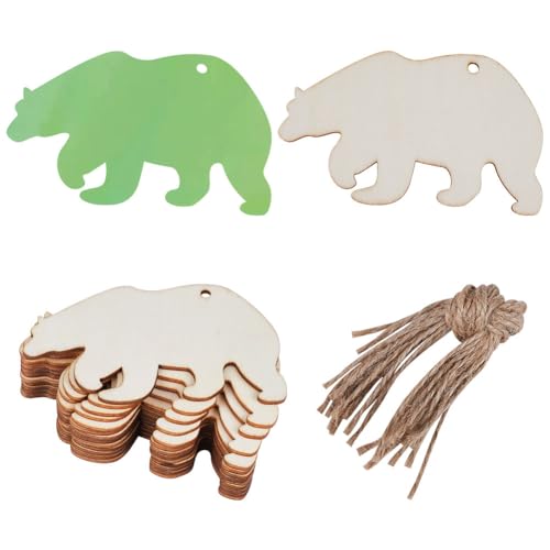 GORGECRAFT 20Stk Unlackierter Bär Aus Holz Zum Aufhängen Leere 5.8x10.1cm Holzscheiben Ornamente Holzanhänger Geschenkset Mit Bindfadenloch Zum Basteln Weihnachten Urlaub Hochzeit Geburtstag Malerei GORGECRAFT 20Stk Unlackierter Bär Aus Holz Zum Aufhängen Leere 5.8x10.1cm Holzscheiben Ornamente Holzanhänger Geschenkset Mit Bindfadenloch Zum Basteln Weihnachten Urlaub Hochzeit Geburtstag Malerei von GORGECRAFT
