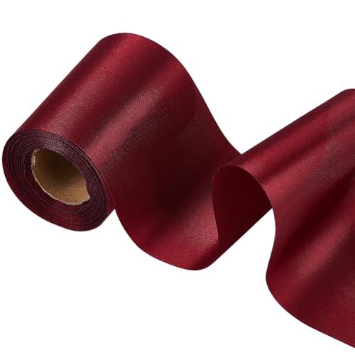 GORGECRAFT 20m x 10cm Breites Doppelseitiges Satinband Dunkelrot Aus Festem Polyestergewebe Großes Band Zum Verpacken von Geschenken Für Die Stuhlschärpe Blumenstrauß Schleifenherstellung Dekoration GORGECRAFT 20m x 10cm Breites Doppelseitiges Satinband Dunkelrot Aus Festem Polyestergewebe Großes Band Zum Verpacken von Geschenken Für Die Stuhlschärpe Blumenstrauß Schleifenherstellung Dekoration von GORGECRAFT