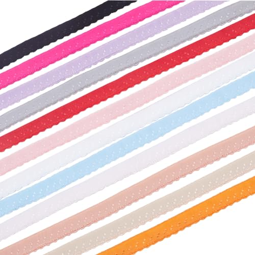 GORGECRAFT 24 Yard 12 Farben Elastischer Dessous-Besatz 10mm Breit Spandex-Spitzenband Stretchband Picot-Kanten Besatz Gurtband Häkelspitze Kordelband DIY Kleidung Nähen Geschenkverpackung GORGECRAFT 24 Yard 12 Farben Elastischer Dessous-Besatz 10mm Breit Spandex-Spitzenband Stretchband Picot-Kanten Besatz Gurtband Häkelspitze Kordelband DIY Kleidung Nähen Geschenkverpackung von GORGECRAFT