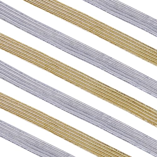 GORGECRAFT 24 Yard 2 Farben Elastisches Band 8mm Glitzer-Metallic-Band Flaches Elastisches Band Geflochtenes Stretchband Elastizität Gestricktes Gummiband Gurtband Bekleidungszubehör Bastelarbeiten GORGECRAFT 24 Yard 2 Farben Elastisches Band 8mm Glitzer-Metallic-Band Flaches Elastisches Band Geflochtenes Stretchband Elastizität Gestricktes Gummiband Gurtband Bekleidungszubehör Bastelarbeiten von GORGECRAFT