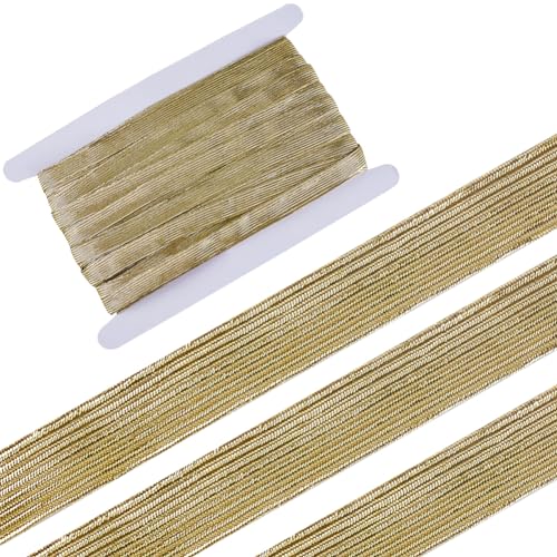 GORGECRAFT 24 Yards Dunkles Khaki-Gummiband 12.5mm Glitzerndes Metallic-Band Flaches Elastisches Band Geflochtenes Stretchband Elastizität Gestricktes Gummiband Gurtband Bekleidungszubehör Nähen GORGECRAFT 24 Yards Dunkles Khaki-Gummiband 12.5mm Glitzerndes Metallic-Band Flaches Elastisches Band Geflochtenes Stretchband Elastizität Gestricktes Gummiband Gurtband Bekleidungszubehör Nähen von GORGECRAFT